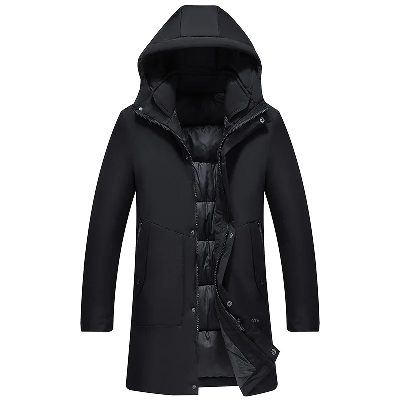 2019 новая зимняя теплая ветрозащитная Мужская куртка с капюшоном парка высокое