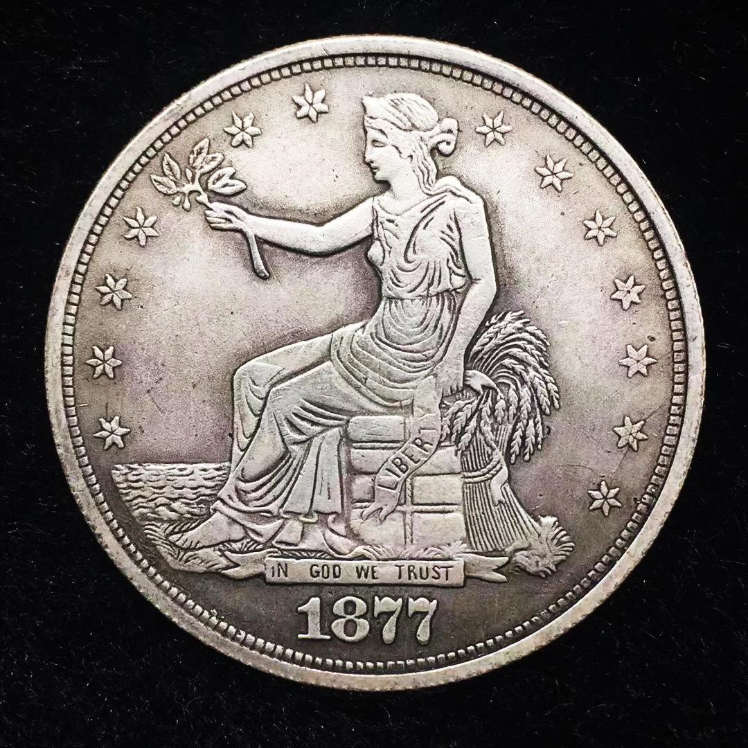 

1877 США Королева Морган Серебряная КОПИЯ монета свобода медаль монеты коллекционные монеты Счастливого Рождества подарок