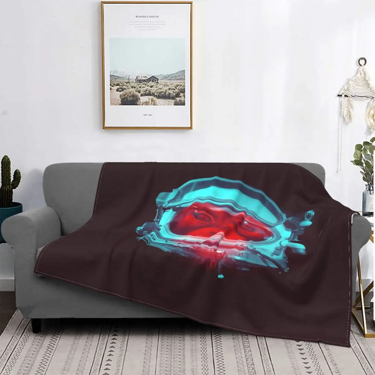 

Manta de mono spaceial, a cuadros colcha para cama, sofa, manta Kawaii de 90