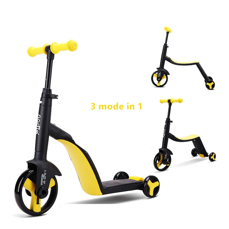 New Children's Scooter 1-2-3-6 Years Ride &amp Slide three wheel car flash Trolley baby buggy Bike Balance Pedicab | Спорт и