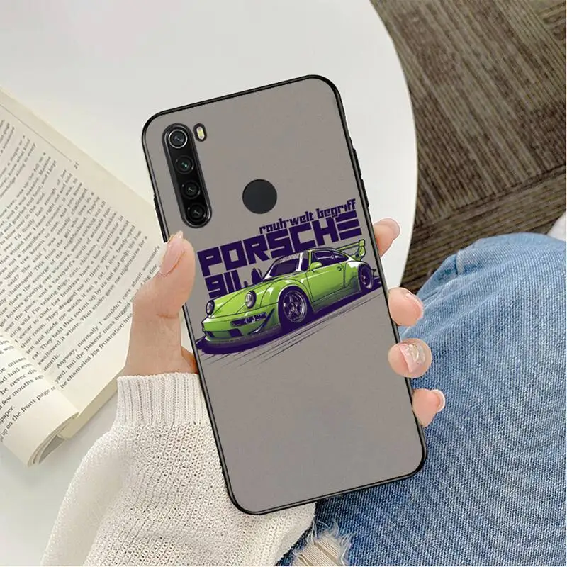 Автомобильный дрейф jdm RWB 911 для Redmi note 8pro 8T 9 6pro 7 7A 6A 8 5plus pro мягкие чехлы Япония