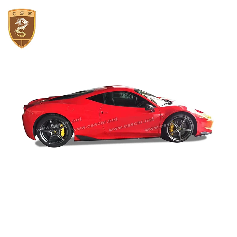 

CSSYL Высококачественная боковая юбка для Ferrari 458, автомобильный Стайлинг, комплект из натурального сухого углеродного корпуса, боковая юбка, ...