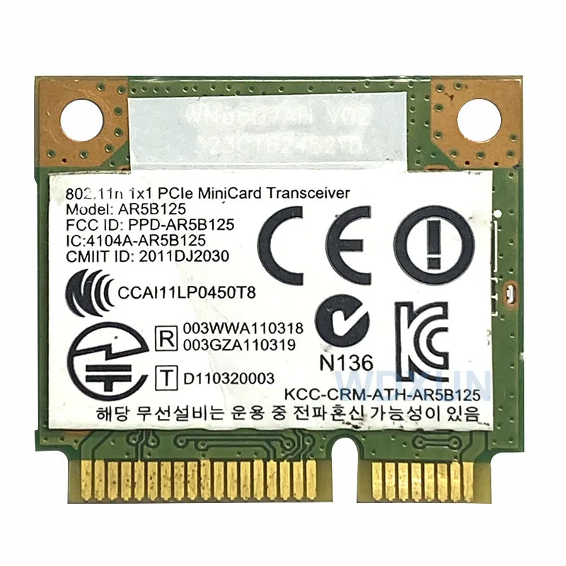 Atheros AR5B125 AR9485 half mini PCIE 2 4G Wi-Fi беспроводная сетевая карта 150 Мбит/с Поддержка AMD для