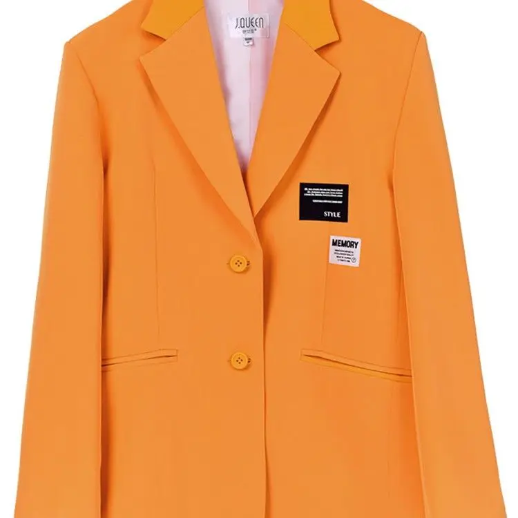 

Short Sleeve / Long Sleeve Internet Celebrity Suit Jacket for Women 2021 New Loose Casual Street Labeling Wide Shoulder Suit