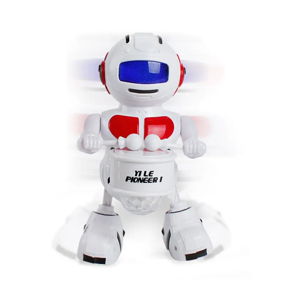 Игрушечный Электрический робот космический танец 360 градусов вращающийся свет