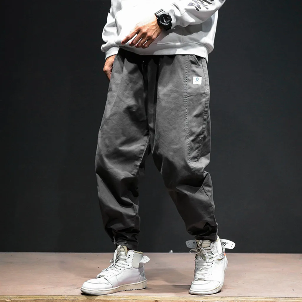 

Summer New Fashion Mens Autumn Winter Casual Fashion Slack Overalls Small Feet Trousers Ninth Pants Sweatpant Cotton Z0315