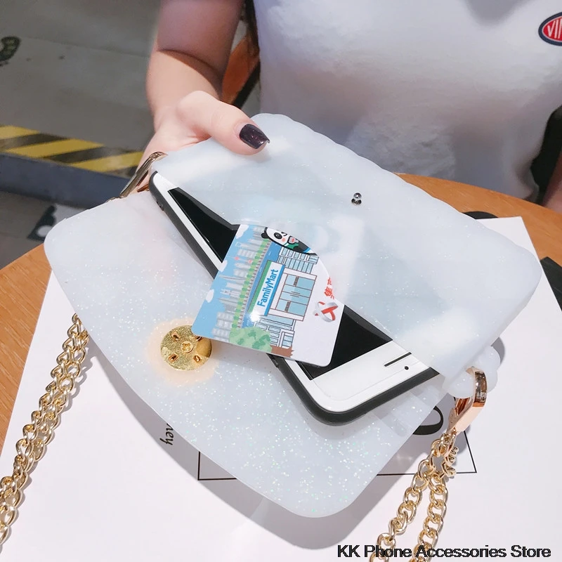 Мягкий силиконовый кошелек через плечо для samsung Note 10 S10 Plus A70 A50 чехол для телефона для iPhone 6S 7 8 Plus XR XS 11 Pro Max
