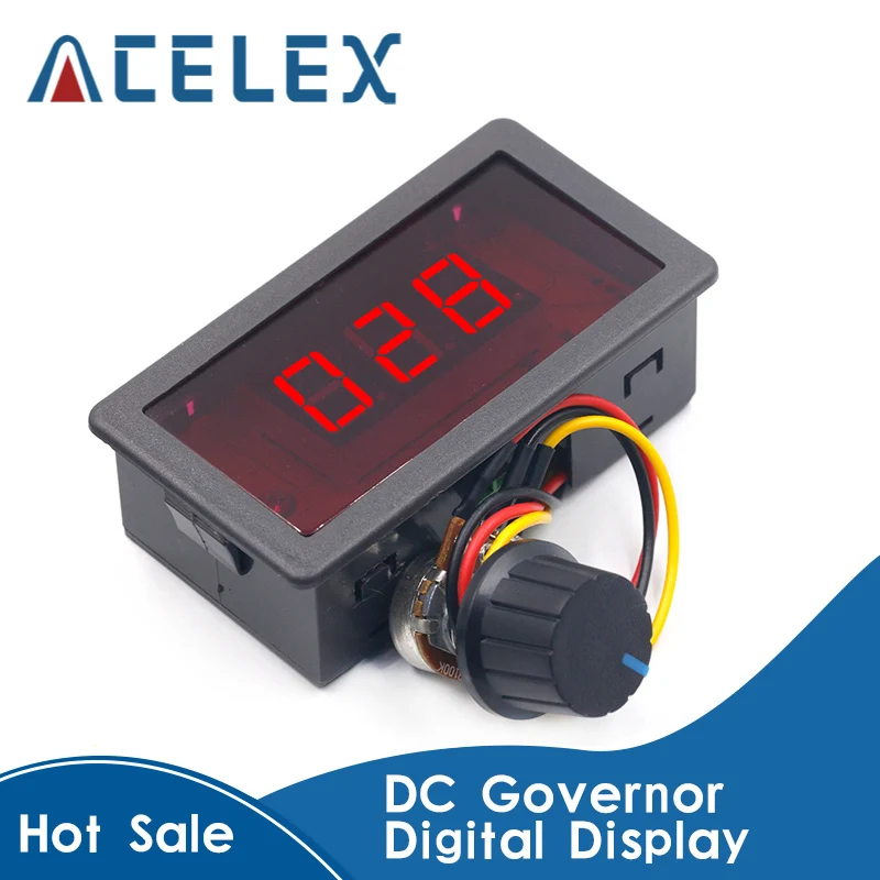 Регулятор DC Цифровой дисплей 12 В 24 редукторный двигатель с высокой мощностью
