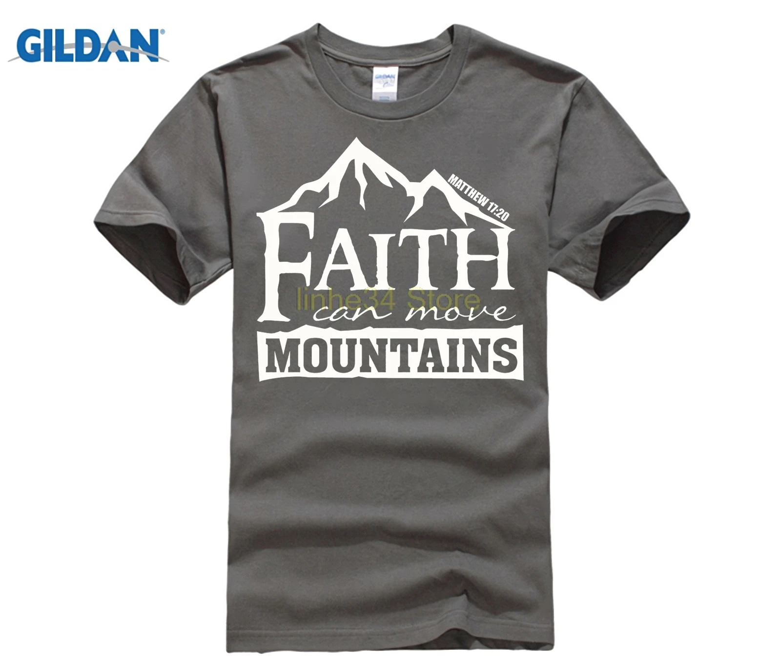 Футболка с принтом модная футболка короткими рукавами и надписью Faith Can Move HORUS Matthew
