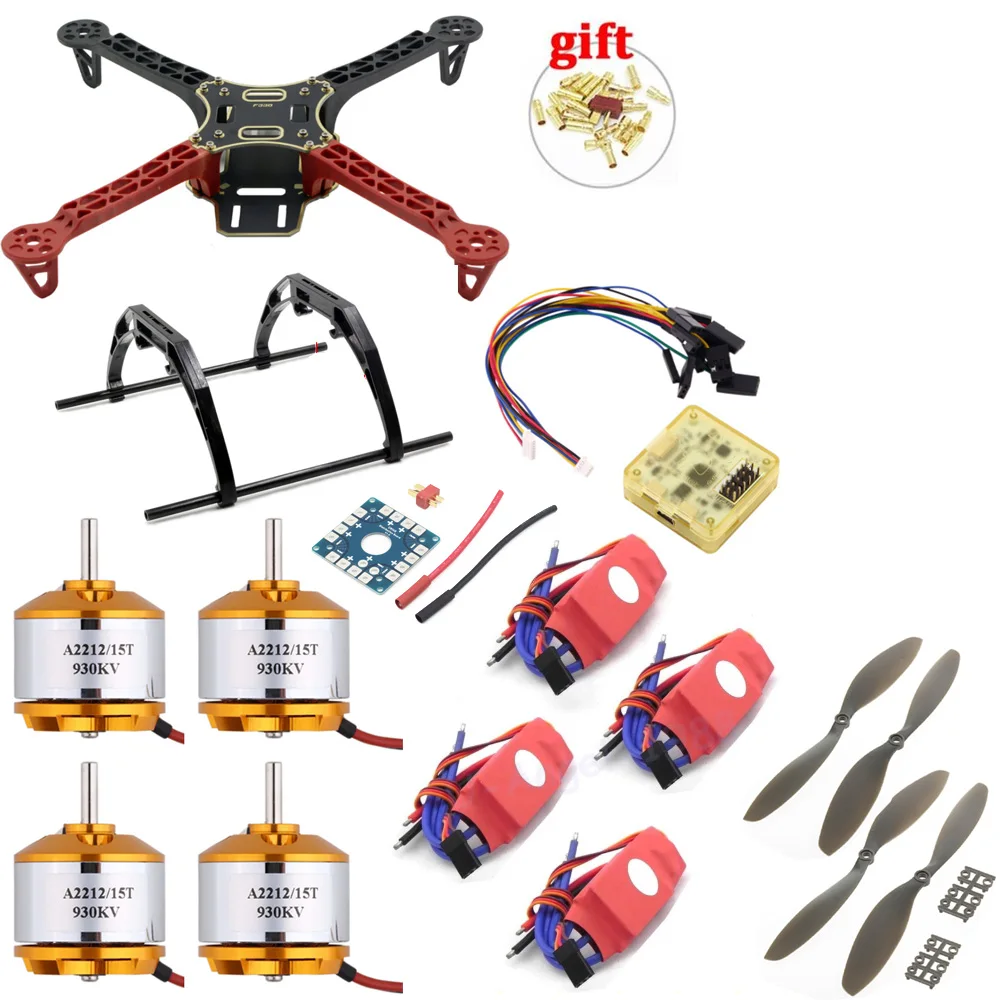 No tx F330 печатная плата комплект CC3D EVO плата контроллера полета XXD A2212 930KV двигатель 20A Simonk ESC 8038 реквизит для радиоуправляемого квадрокоптера - Цвет: No tx