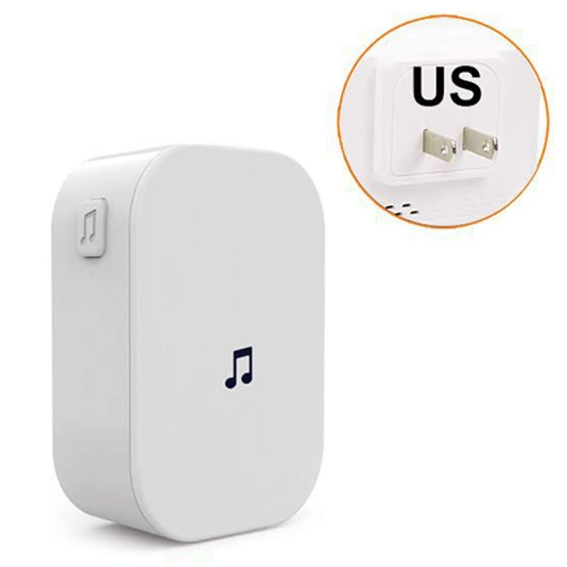 

New Indoor Doorbell Extender Smart WiFi Plug-in Chime Wireless Ring For Video Door Bell With Camera Receiver White US UK EU Plug