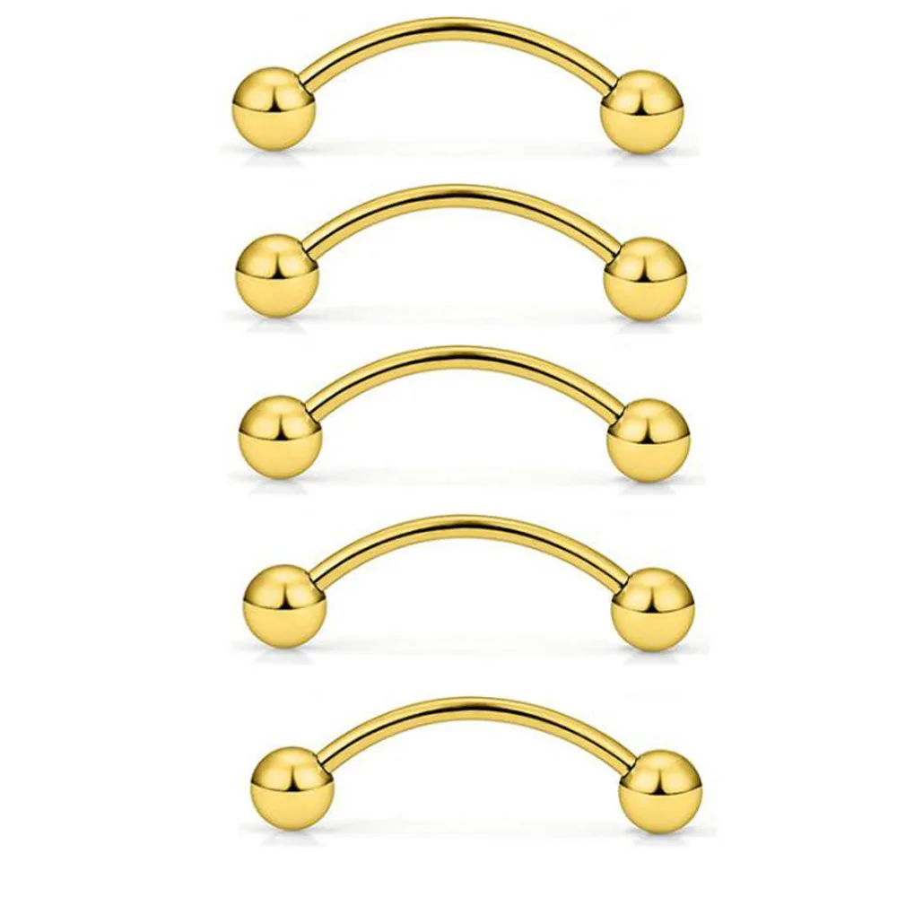 Оптовая продажа пирсинг для бровей 5 шт./лот 16 г хирургический стальной шарик