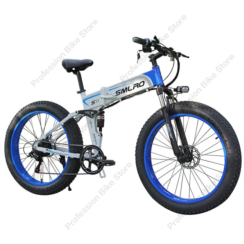Kaufen SMLRO S11F1 Falten Elektro-bikes 1000W 48V 13 AH Fett 26 Zoll Fahrrad Ebike Berg E Fahrrad Faltbare Motorrad Mtb Radfahren