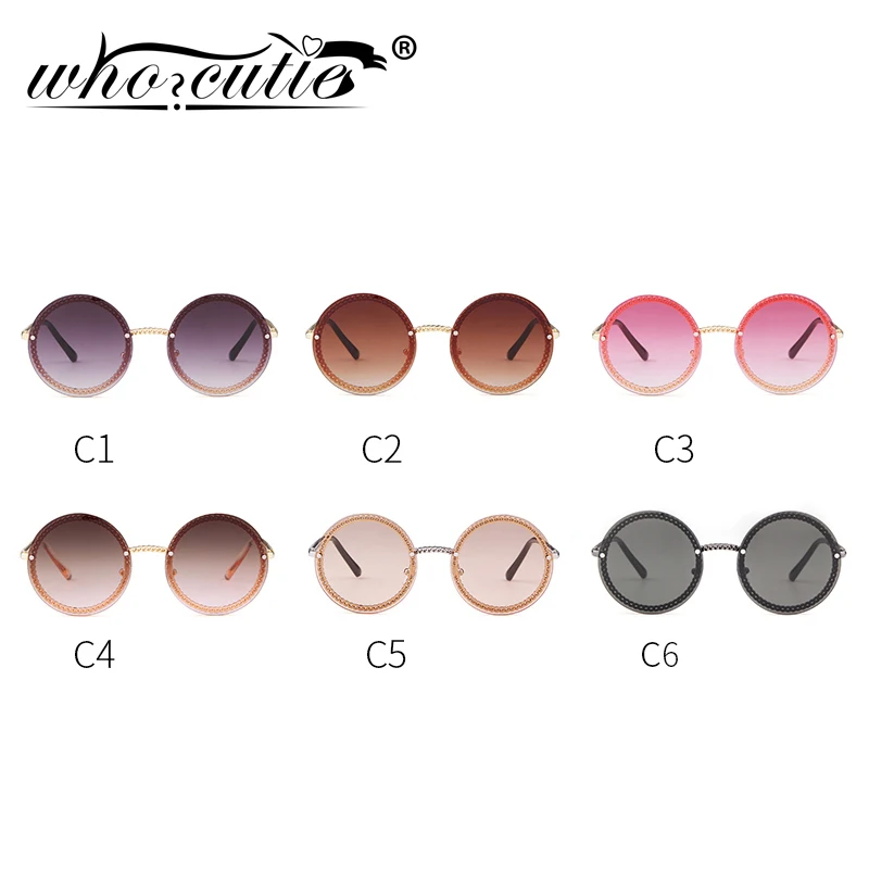 Vintage Round Sunglasses Women with Pearl Chain Accessory 2019 Luxury Brand Design Retro Gold Frame Sun Glasses Female Shades