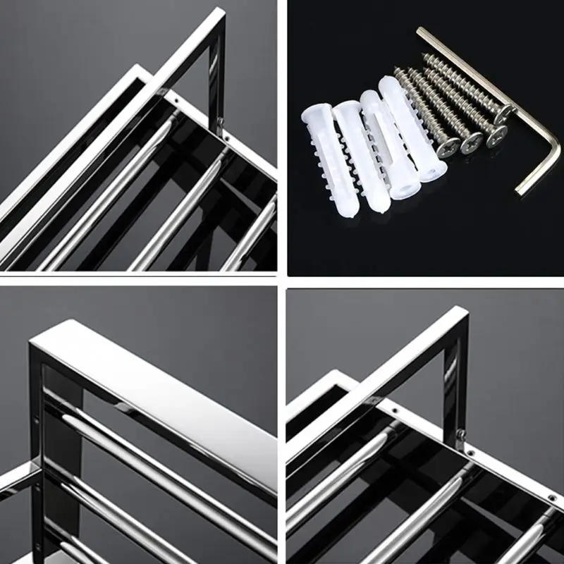 

Bathroom Towel Holder Towel Rack/Rail Holder Towel Shelf Hanger Wall Mount,SUS 304 Stainless SteelBlack/Gold/Silver