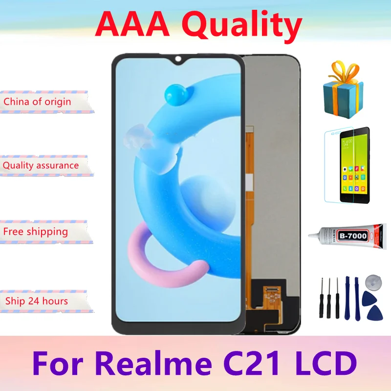 

Original Display Replace 6.5" For Realme C21 RMX3201 LCD Touch Screen Digitizer Assembly RMX3063 RMX3061