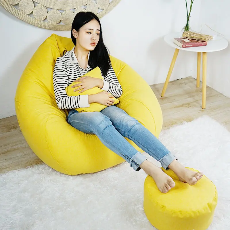 Кресло-мешок для отдыха простой диван одной пары. Стул с мешком из бобов