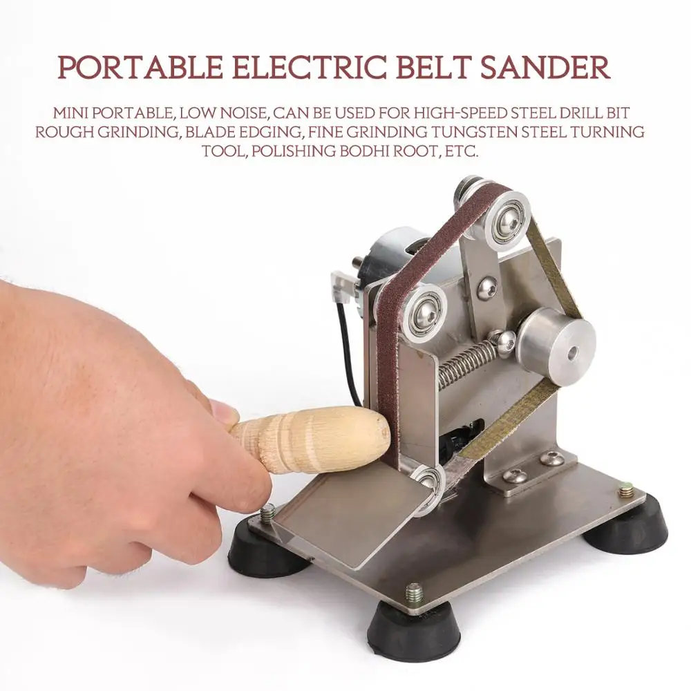 Belt Sander Mini Grinding Grinder Sand-belt Machine Small DIY Polishing Cutter Edges Sharpener | Инструменты