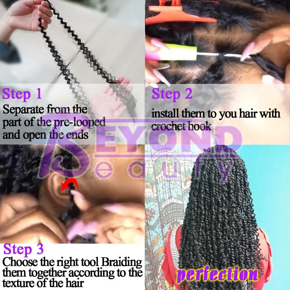 Страсть твист накладные волосы на крючке косички 18Inch пушистый предварительно