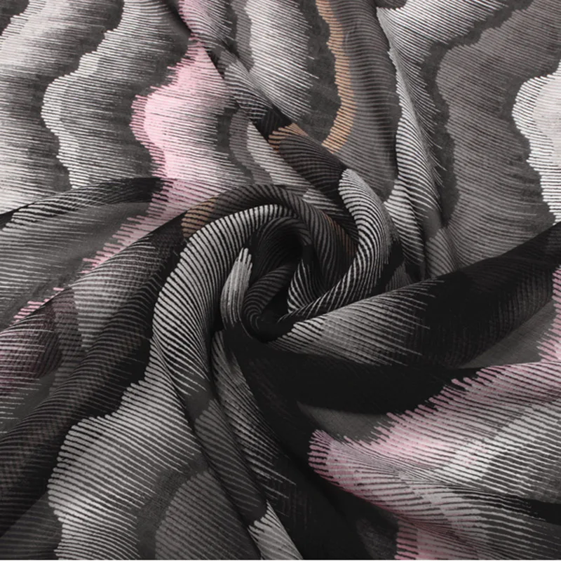 

100% Silk Georgette 10mm Ethnic Weave Printed Qualified Breathable Fabric