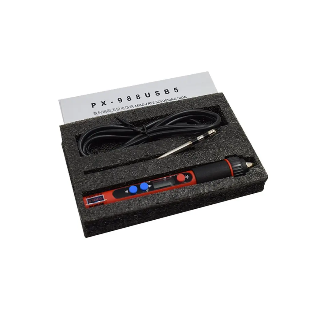 5V 10W USB Temperature Adjustable LED Digital Internal Heating Electric Soldering Iron Tools Kits with Tips | Инструменты