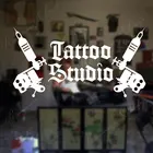 Наклейки для тату-студии, виниловые наклейки для украшения интерьера, съемные художественные фрески, 4424