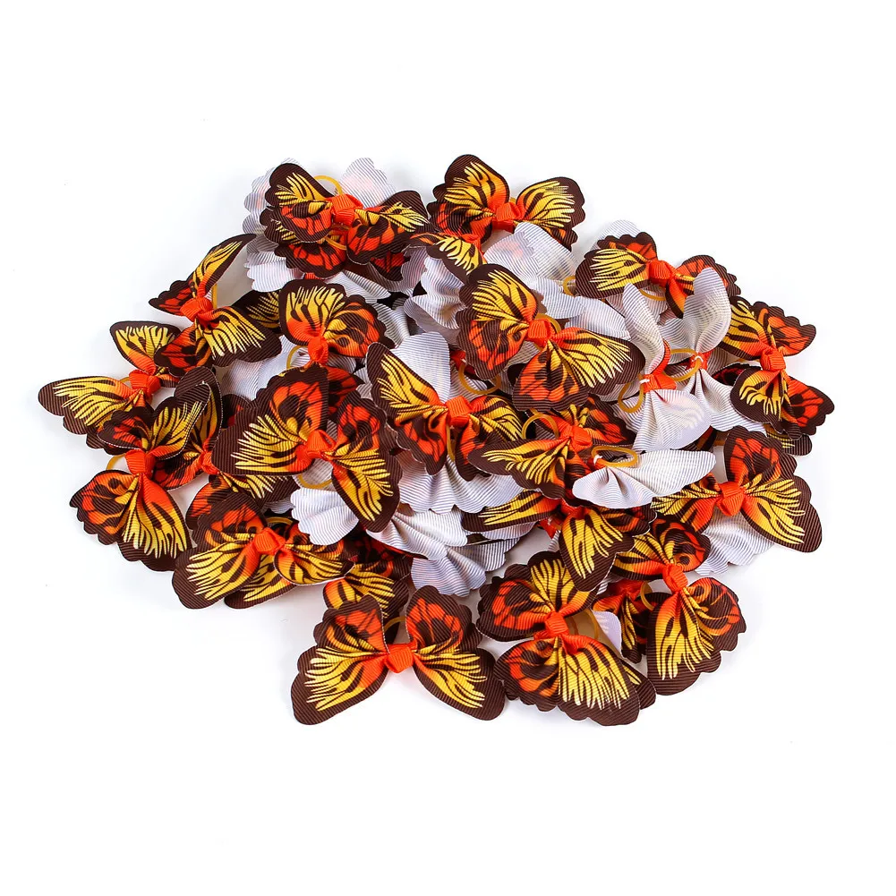 10 шт. разноцветные банты для волос|Аксессуары собак| |