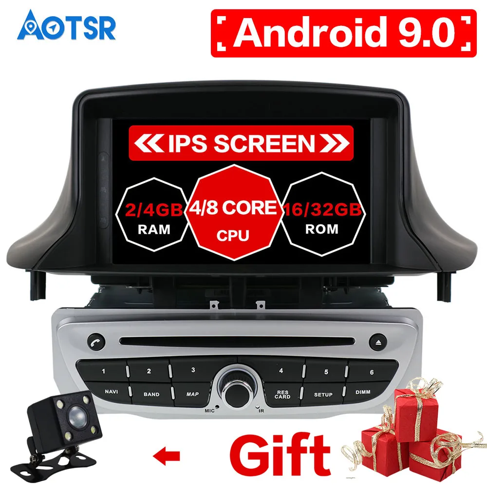 Android 9 автомобильный dvd-плеер gps навигация для Renault Megane 3/Renault Fluence 2009- автомобильный стерео мультимедийный плеер wifi радио