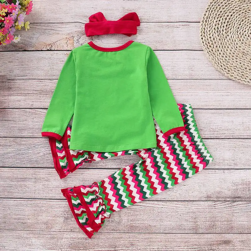 3 шт Рождественский комплект одежды! Милый хлопковый комбинезон с буквенным