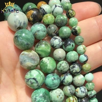 natural variscite mineral beads african turquoises round loose spacer beads for jewelry diy making bracelet accessories 15