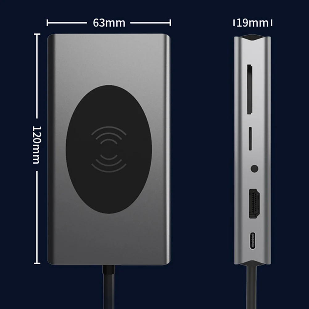 Тип USB C док-станция 3 0 Type-C концентратор HDMI адаптер 4K Thunderbolt 5 с TF Card Reader слот PD для