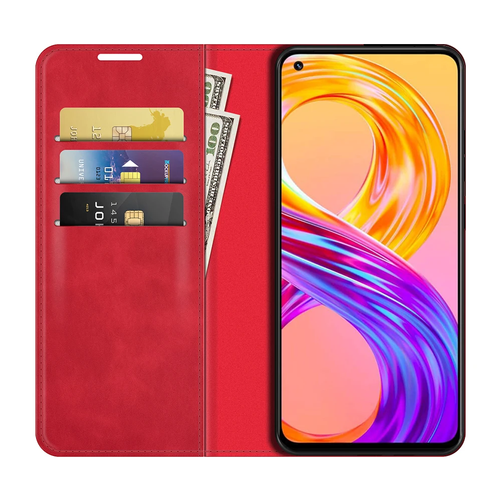 Кожаный чехол с автоматическим переключением для OPPO Realme 8 (4G VER. 3085 дюйма)