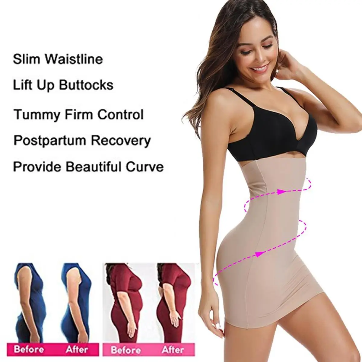 Мини юбки полукомбинация тренажер для талии Корректирующее белье похудения