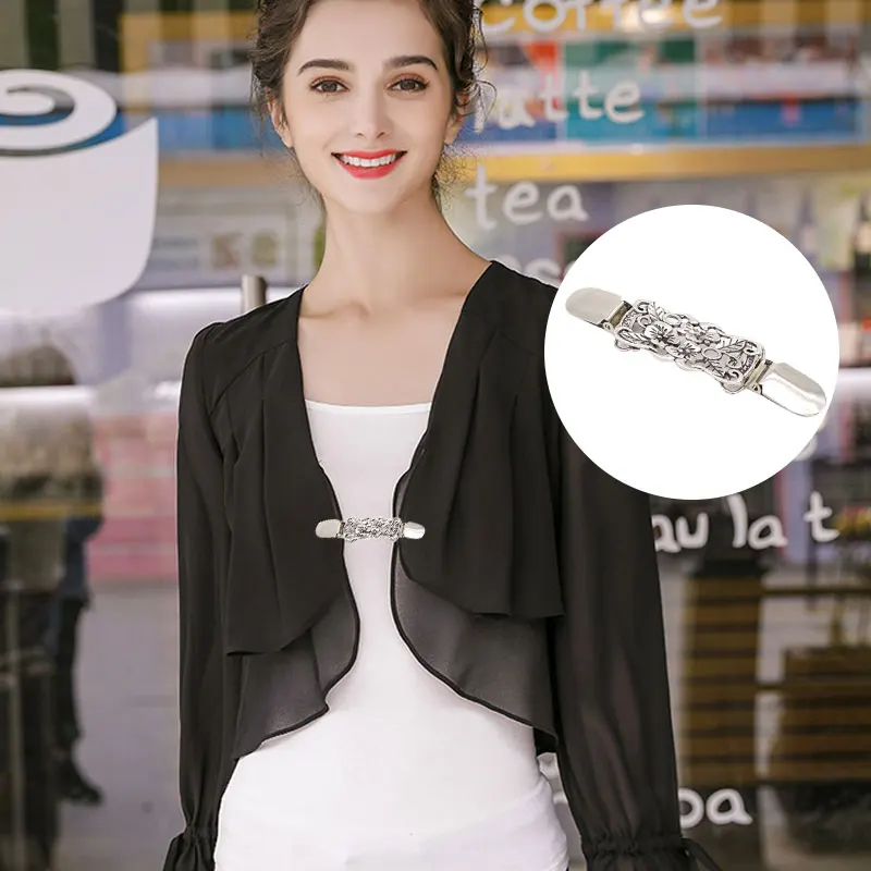 Женский кардиган свитер блузка брошь для шали воротник рубашка ретро зажим утки