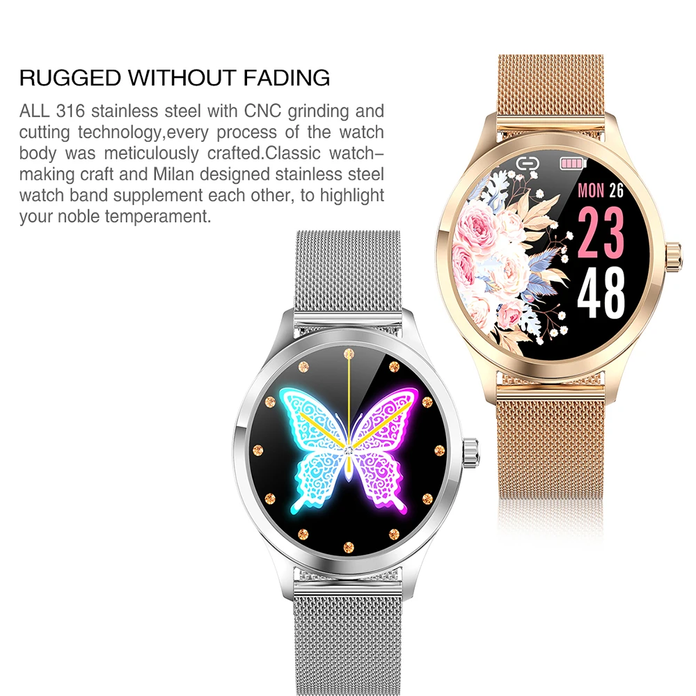 2020 NEW Smart Watch Women Custom Dials Heart Rate Blood Pressure/Blood Oxygen Monitor(SPO2) Smartwatch For Xiaomi Android iOS |