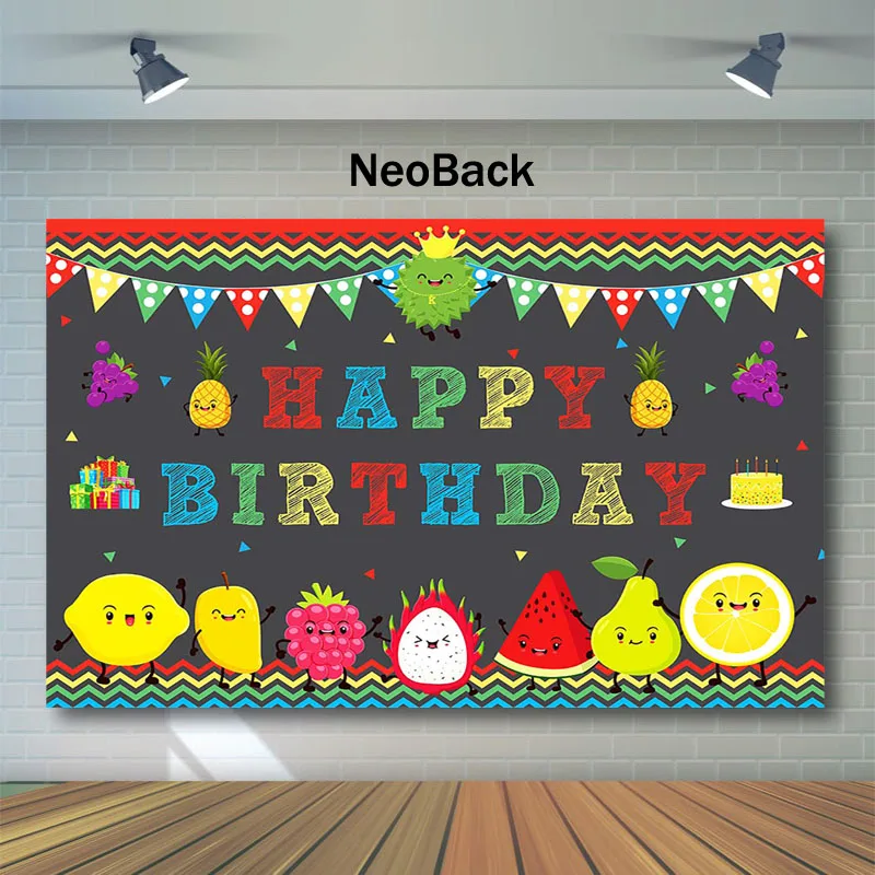 NeoBack мультфильм фрукты с днем рождения фотографии фоны Дети День Вечерние