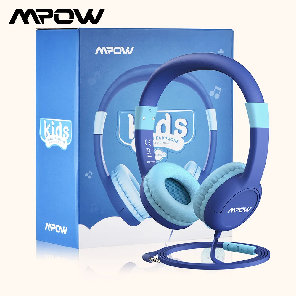 Mpow новые милые Проводные детские наушники с микрофоном Защита слуха