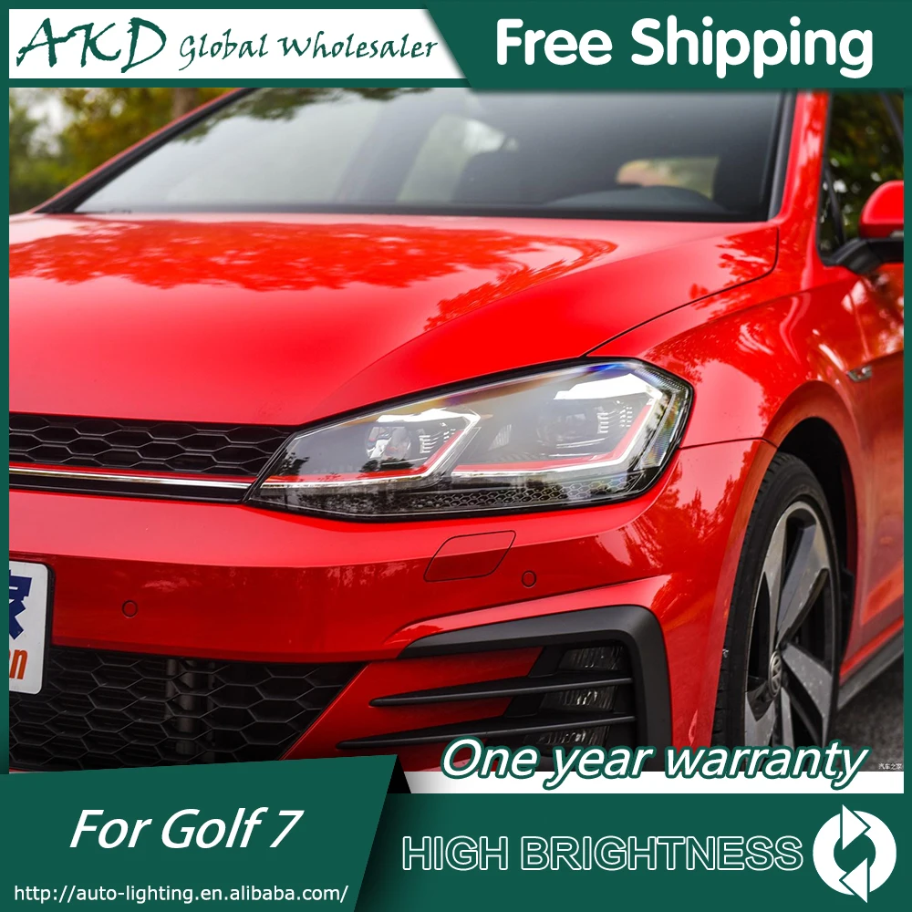 AKD автомобильный Стайлинг для VW Golf 7 MK7 светодиодный налобный фонарь Golf7.5 R LINE Design DRL Hid Dynamic Signal Head Lamp Bi Xenon Beam аксессуары