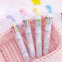 cute unicorn 10 colors ballpoint pen writing tool kawaii rollerball pen school office supply gift stationery papelaria escolar