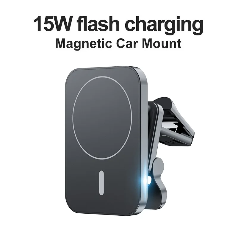 

15W Qi Magnetic Adsorption Phone Car Holder For iphone 12 Pro 13Pro Max Charger Magnet Fast Wireless charging Mount in Car