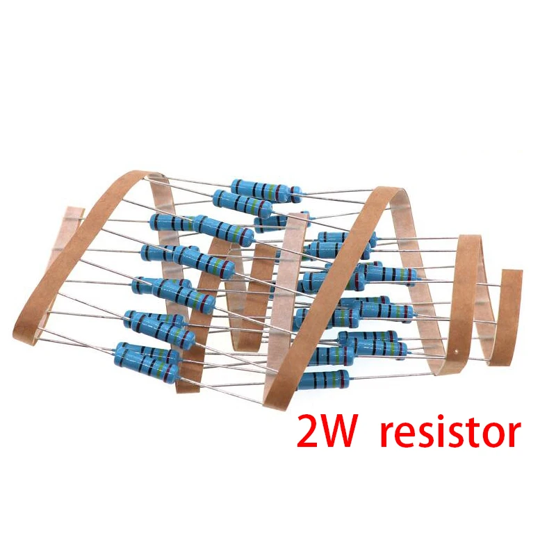 20 шт. металлический пленочный резистор 2 Вт 1% 0R-2 M 0 10 100 120 150 220 270 330 390 470 1K K 4 7 10K 15K 100K