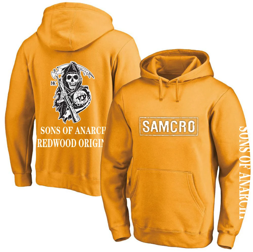 

New Arrive Sons Of Anarchy Classic Man's solid Hoodies Unisex SOA Hip Hop Sport Cottton SAMCRO Pullover Print Sweatshirt