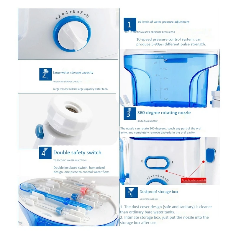 Nicefeel ирригатор для полости рта 7 шт. наконечники воды Flosser Электрический