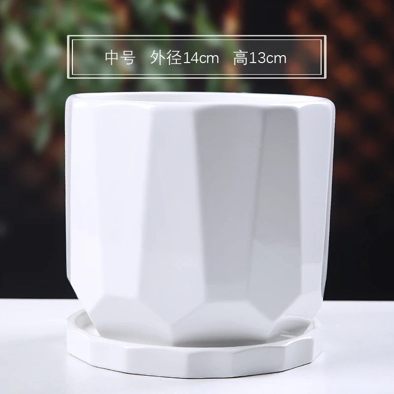 

Large Ceramic Flower Pots White Creative Cute Pottery Minimalist Flower Pots Indoor Doniczki Ozdobne Garden Accessories DG50FP