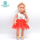 Детская Одежда для куклы, размер 43 см, аксессуары для куклы для новорожденных и американская кукла, футболка короткая юбка платье принцессы с блестками