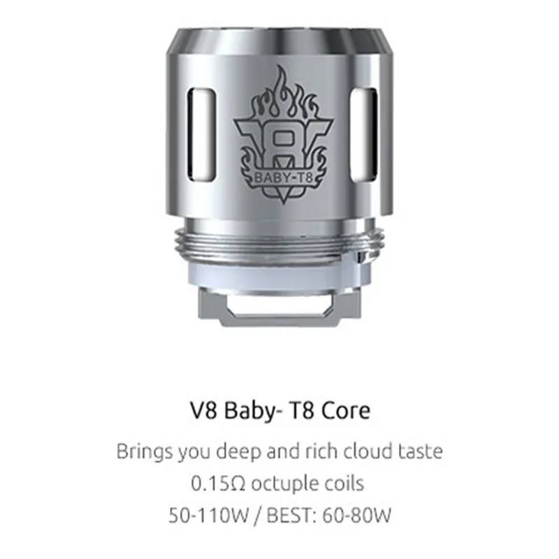 TFV8 Baby Replacement Coil head T8 T6 X4 Q2 M2 V8 baby RBA coils E Cigarette Accessories for Tank Atomizer | Электроника