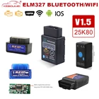 Сканер диагностический ELM327 V1.5 PIC18F25K80, Bluetooth, OBD2, ODB2, Mini ELM 327 V1.5, автомобильный считыватель кодов для Android