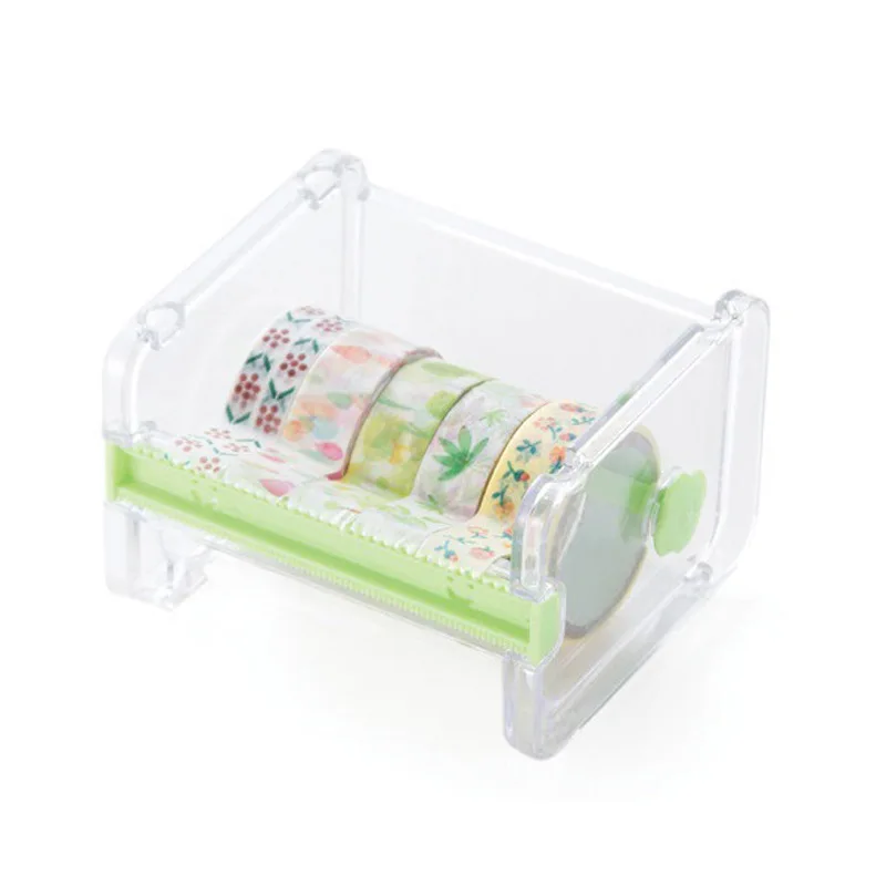 

1 pcs Japanese Stationery Masking Tape Cutter Washi Tape Storage Organizer Cutter Office Tape Dispenser Office Supplies