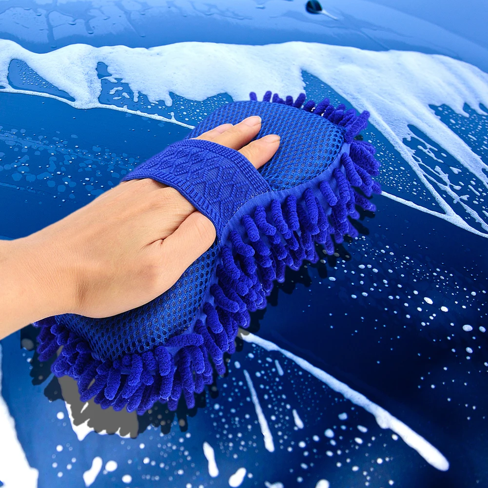 

Vehicle Auto Cleaning Mitt Glove Equipment Chenille Microfiber Sponge Motorcycle Car Wash Tools for Washing Car Truck SUV