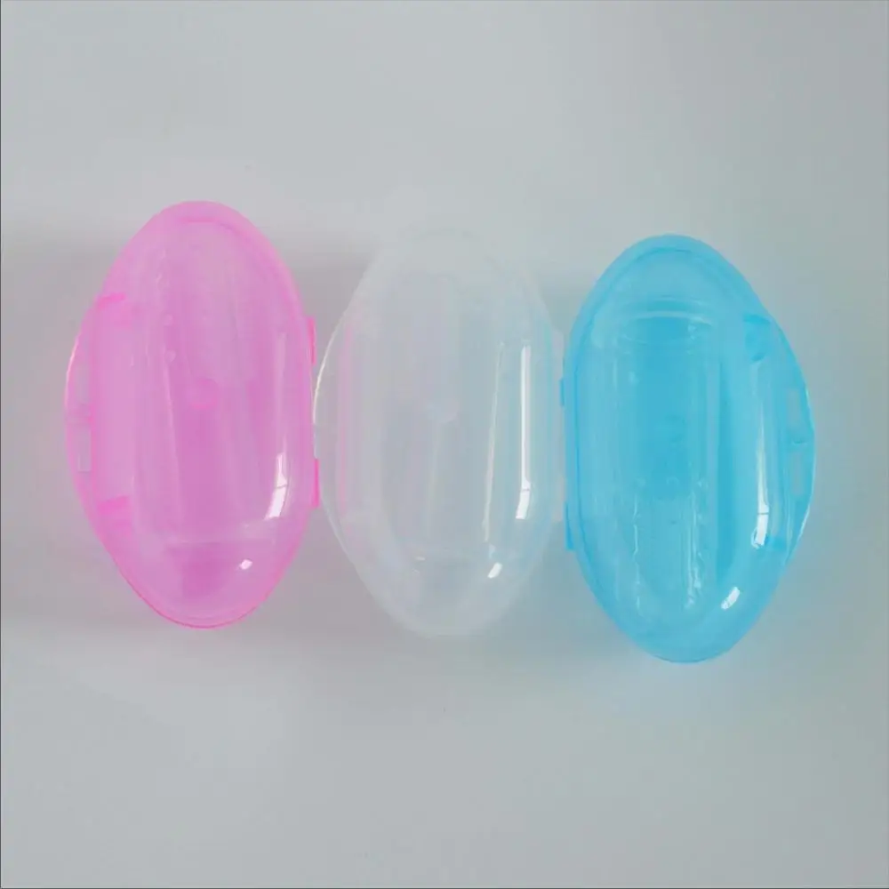 random color 2 pcs 2 шт./лот, детская зубная щетка для пальцев, детская зубная щетка из чистого мягкого силикона для младенцев, резиновая щетка для чистки, детская зубная щетка+ коробка - Цвет: random color 2 pcs